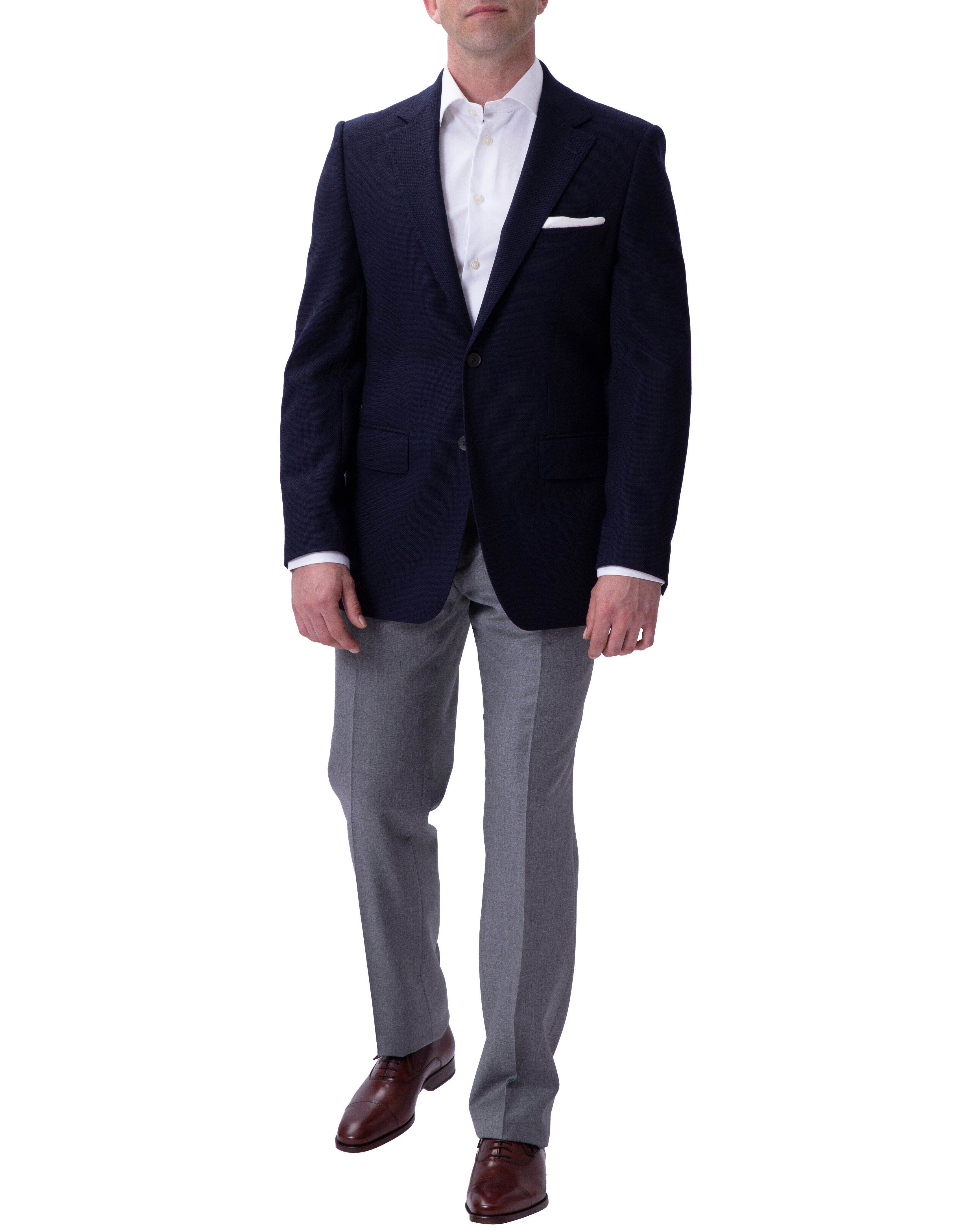 HENRY SARTORIAL London High Twist Travel Blazer INDIGO REG