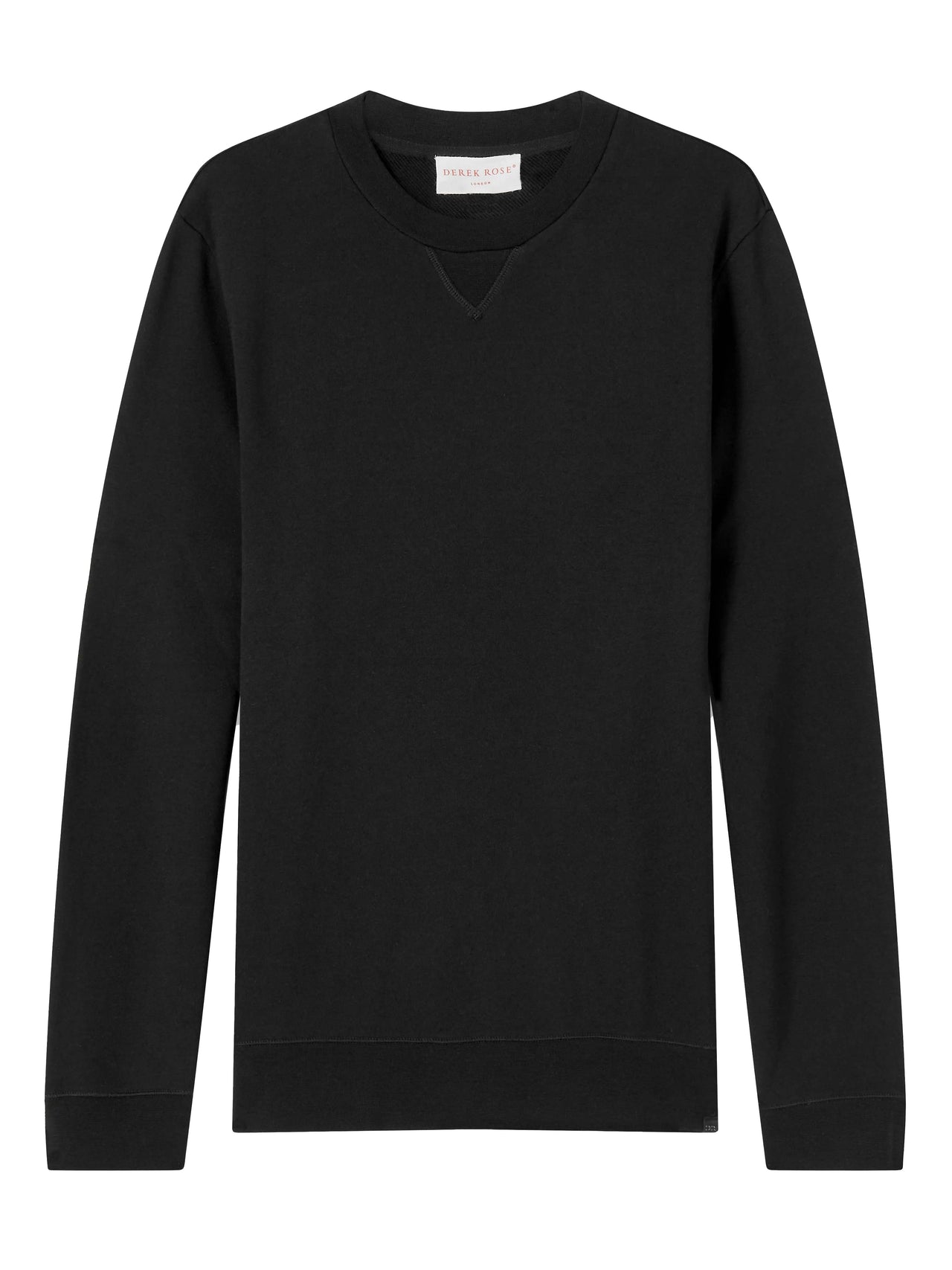 DEREK ROSE Quinn Cotton Modal Men's Sweatshirt BLACK