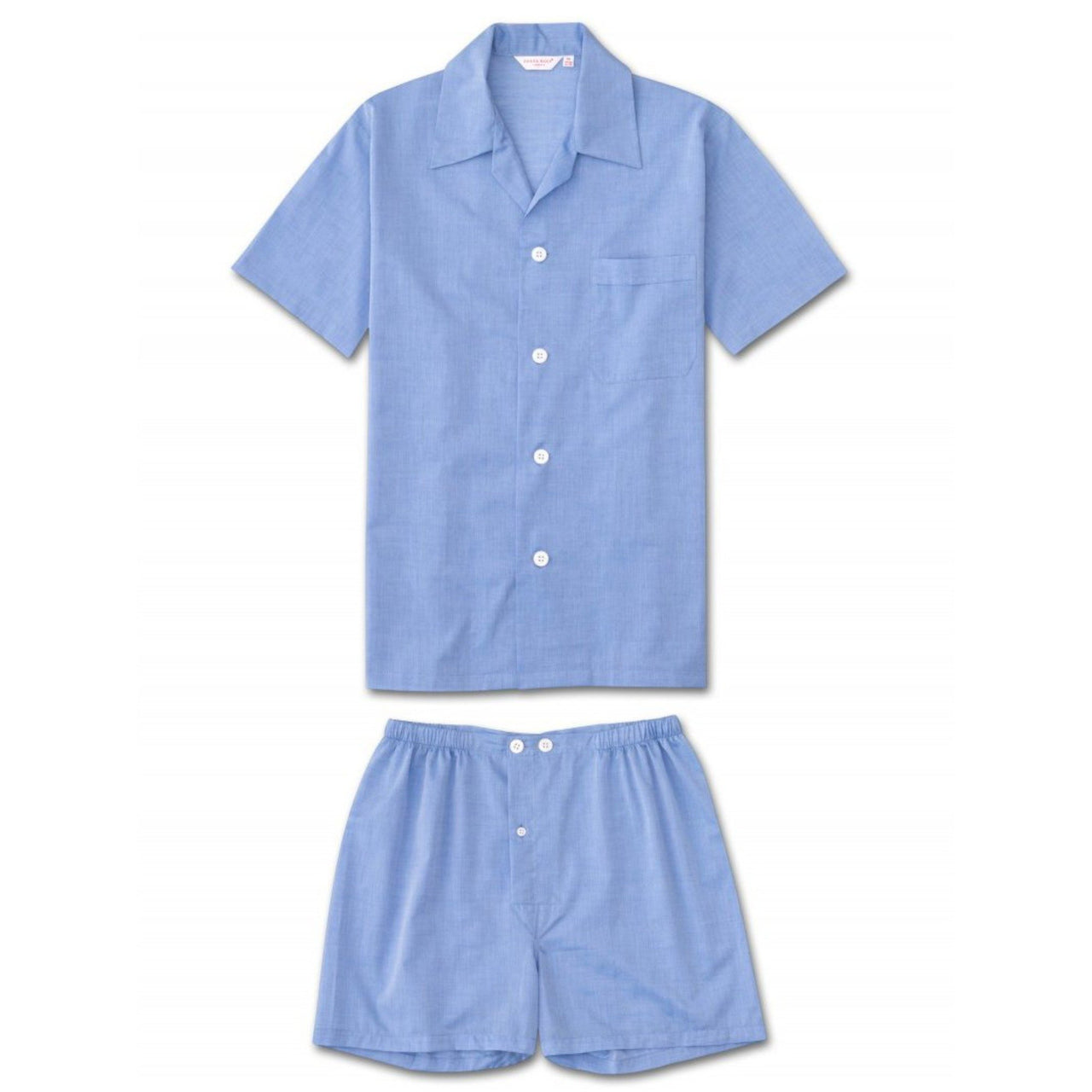 DEREK ROSE Cotton Short Pyjama BLUE