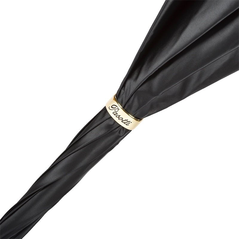 PASOTTI TARTAN LINED UMBRELLA BLACK (Online only)* - Henry Bucks