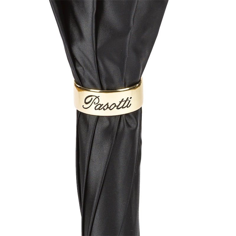 PASOTTI TARTAN LINED UMBRELLA BLACK (Online only)* - Henry Bucks