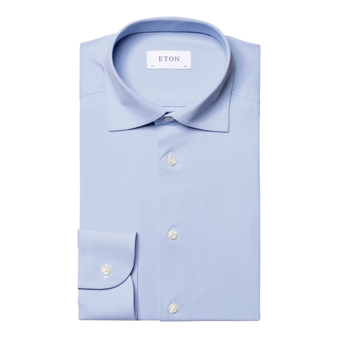 ETON Twill Shirt Contemporary - Pointed Collar LIGHT BLUE