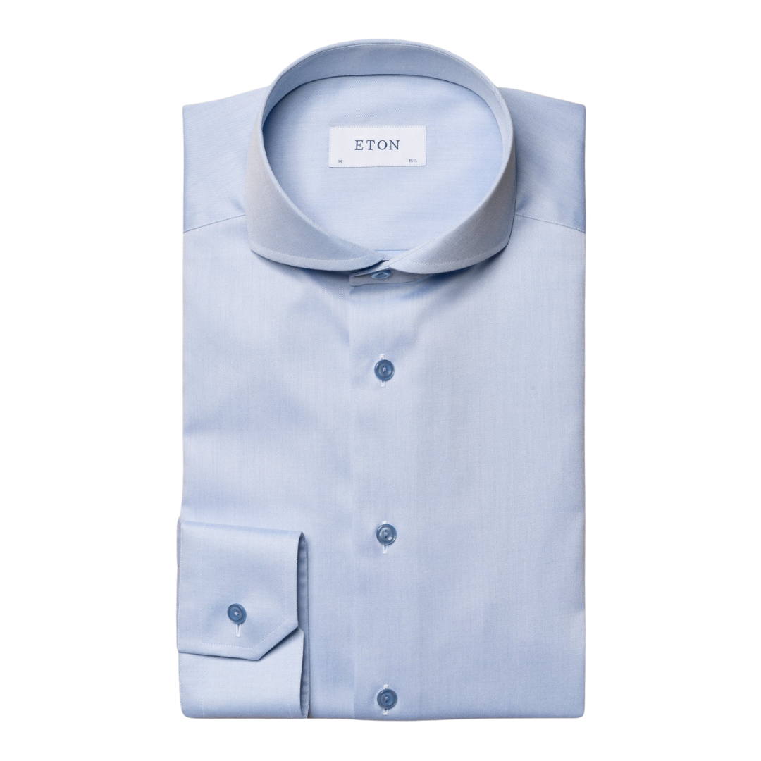 ETON Signature Twill Shirt Contemporary Fit NAVY/BLUE