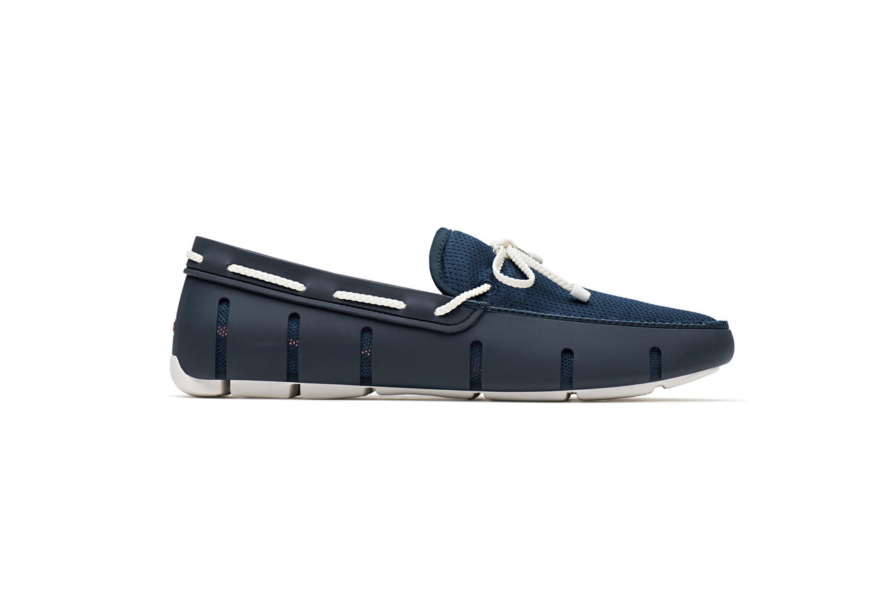 SWIMS BRAID LACE LOAFER in NAVY/WHITE