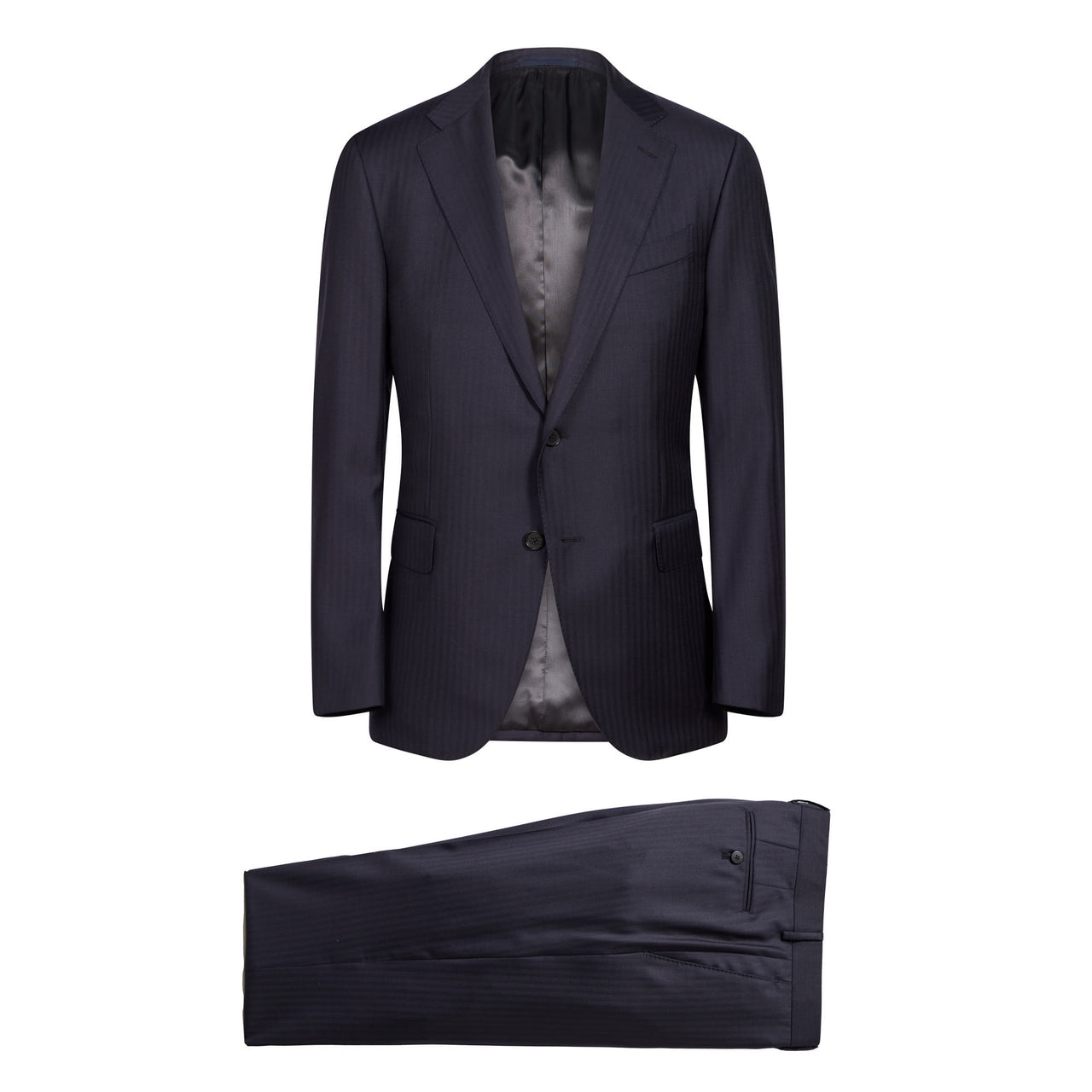 HENRY SARTORIAL X CARUSO Norma Single Breasted Wool Suit NAVY