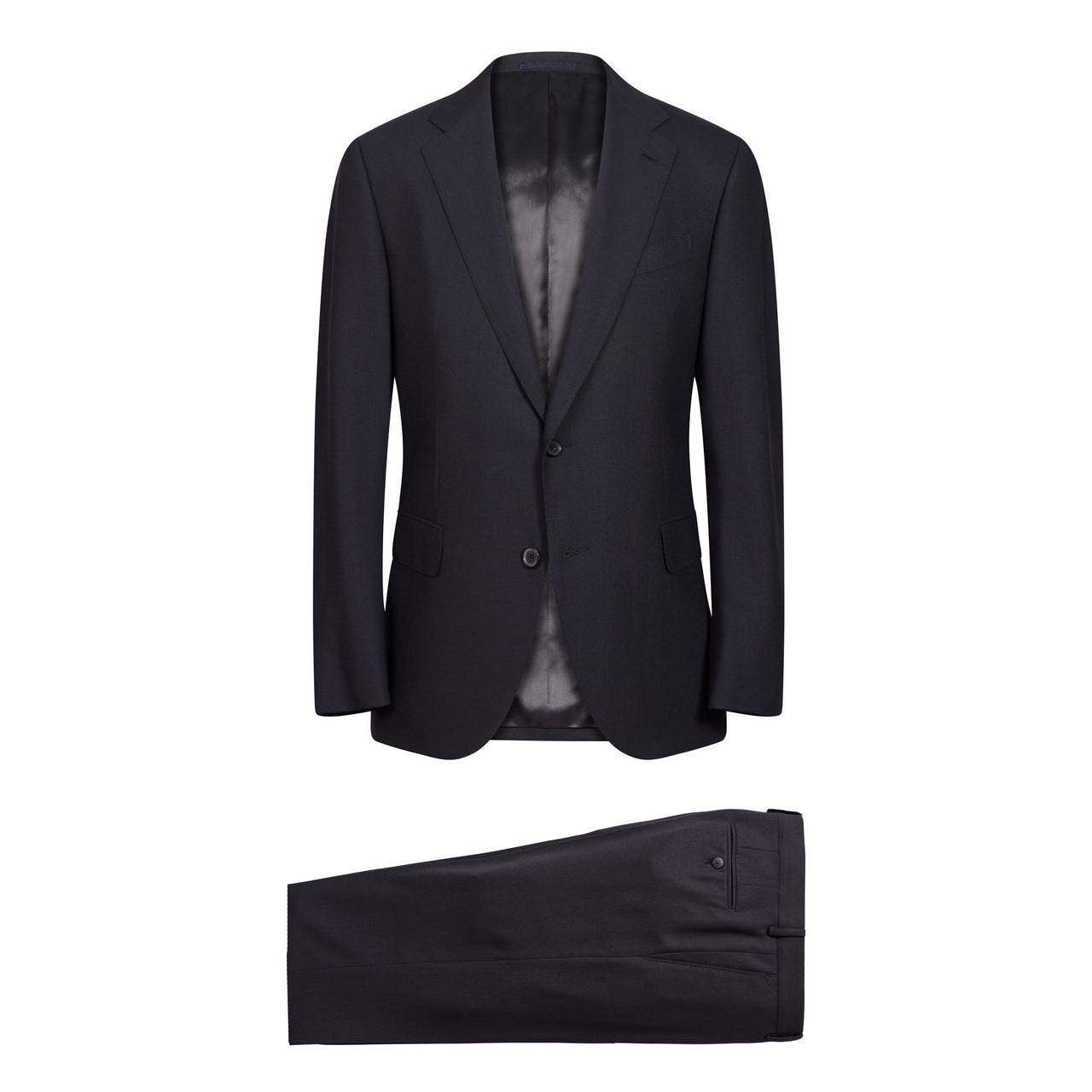 HENRY SARTORIAL X CARUSO Norma 2 Button Single Breasted Wool Suit DARK CHARCOAL