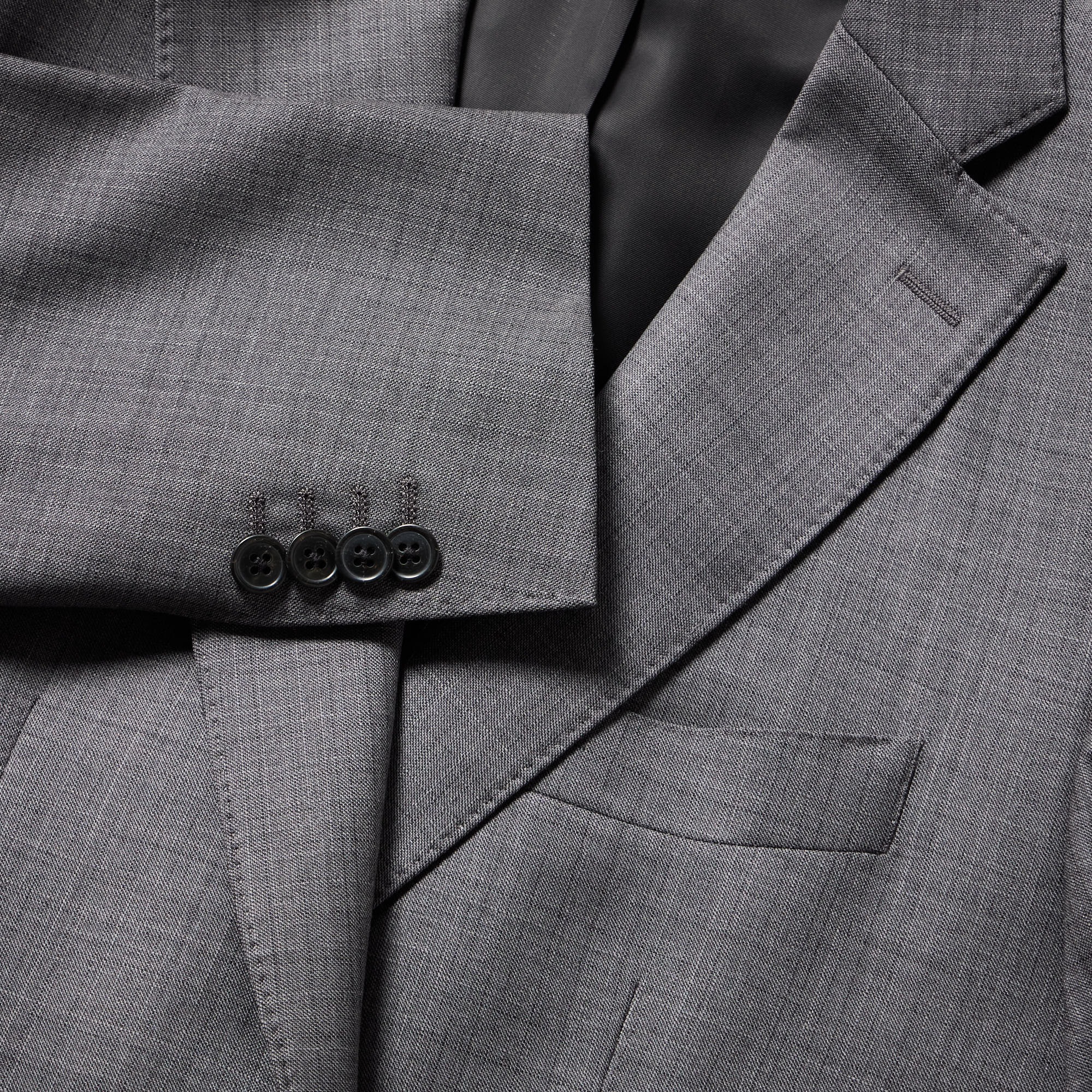 HENRY SARTORIAL Loro Piana 1/2 Canvas Wool Suit GREY BLUE