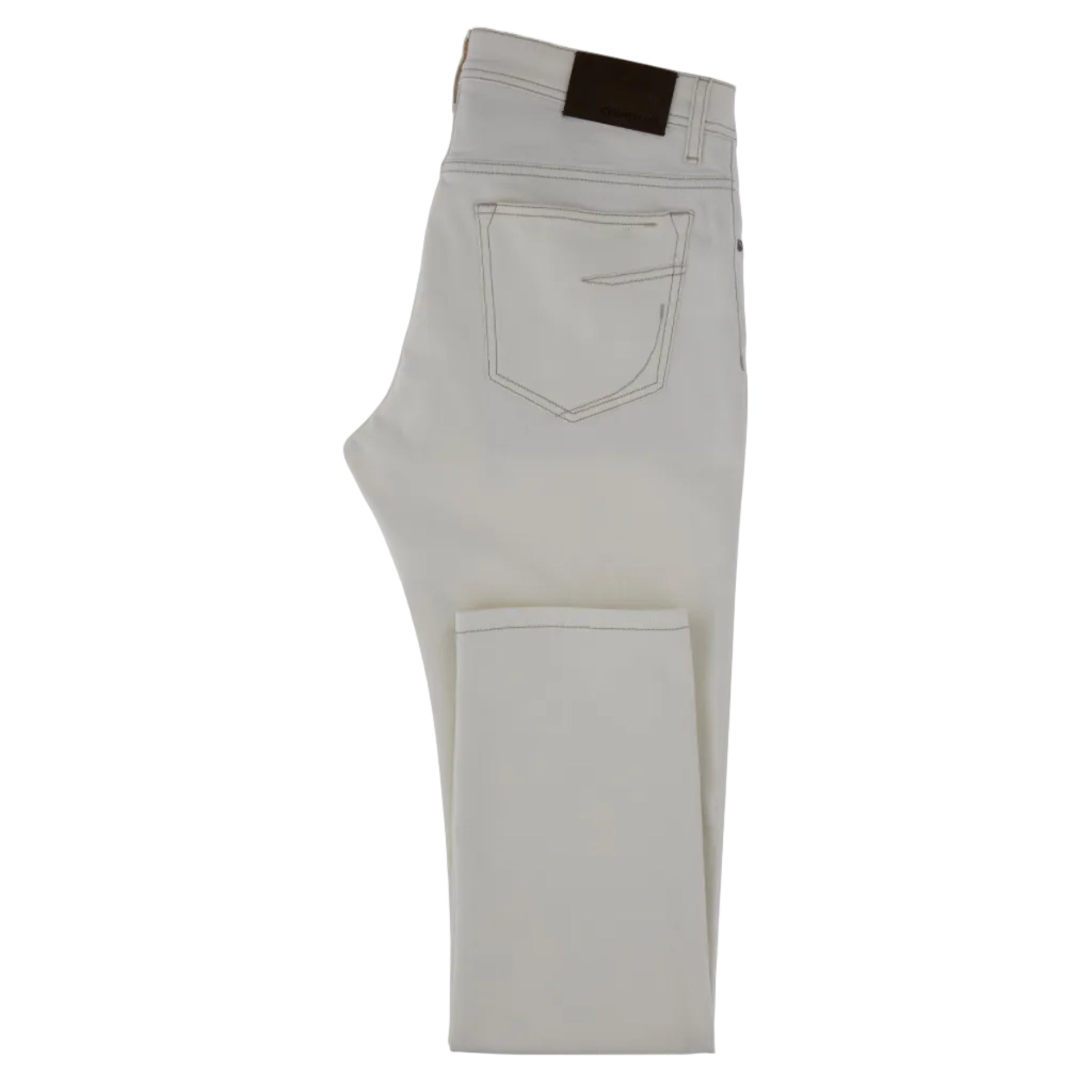 CORNELIANI Regular Fit Cotton Jean OFF WHITE