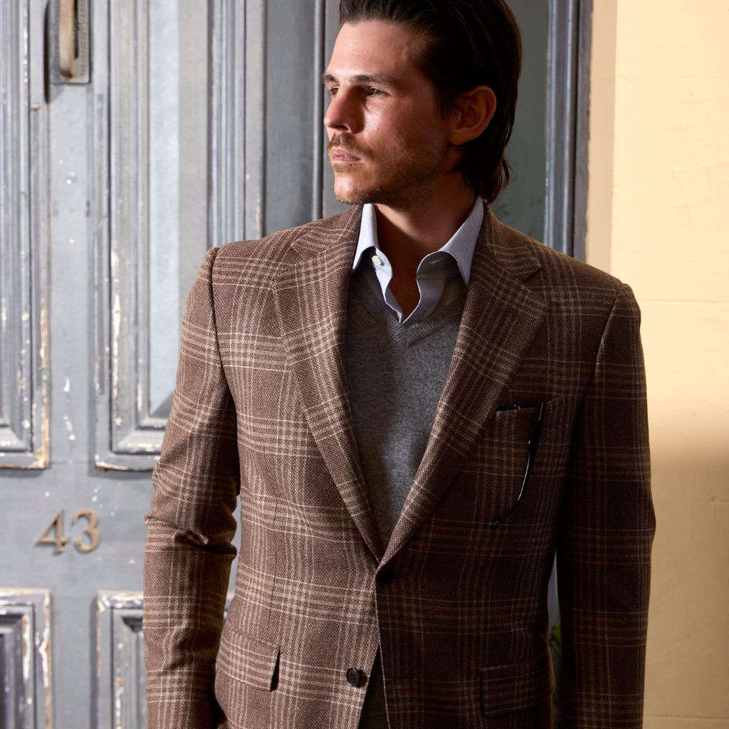 HENRY SARTORIAL HERITAGE Check Blazer BROWN CHECK REG