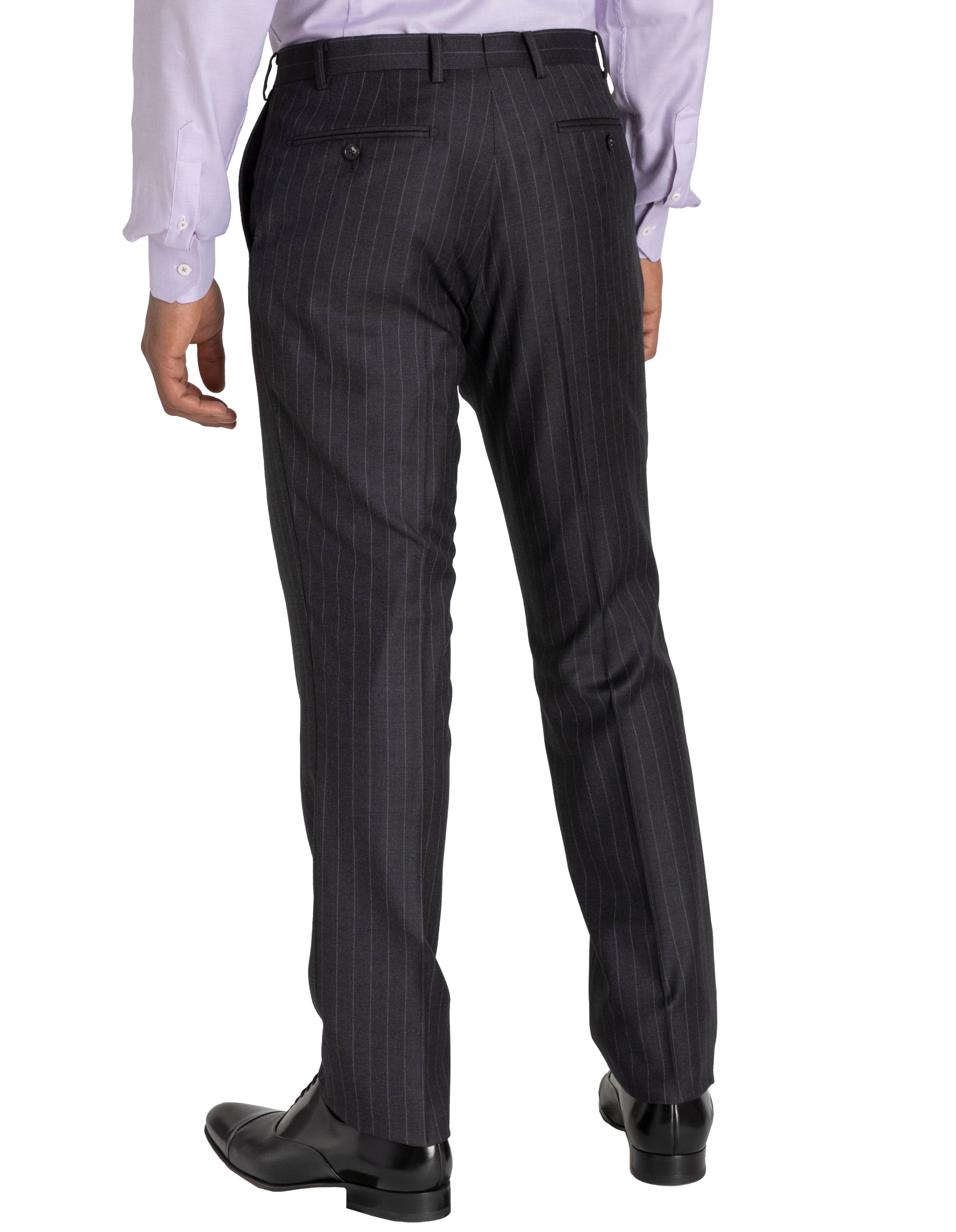 HENRY SARTORIAL Westminster Suit Pant CHARCOAL STRIPE