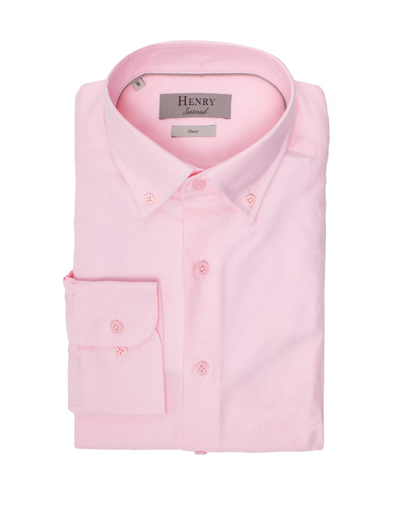 HENRY SARTORIAL Casual Plain Shirt PINK