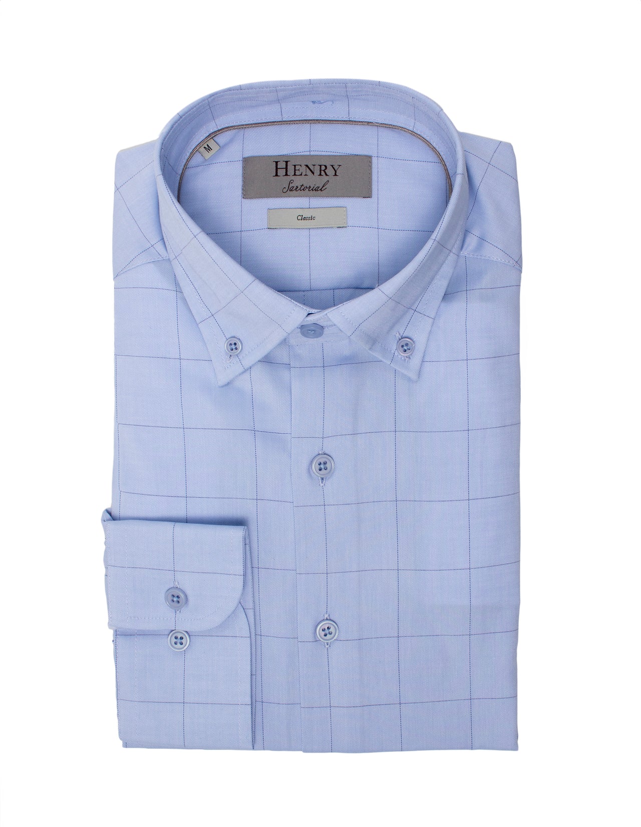 HENRY SARTORIAL Casual Plain Shirt BLUE