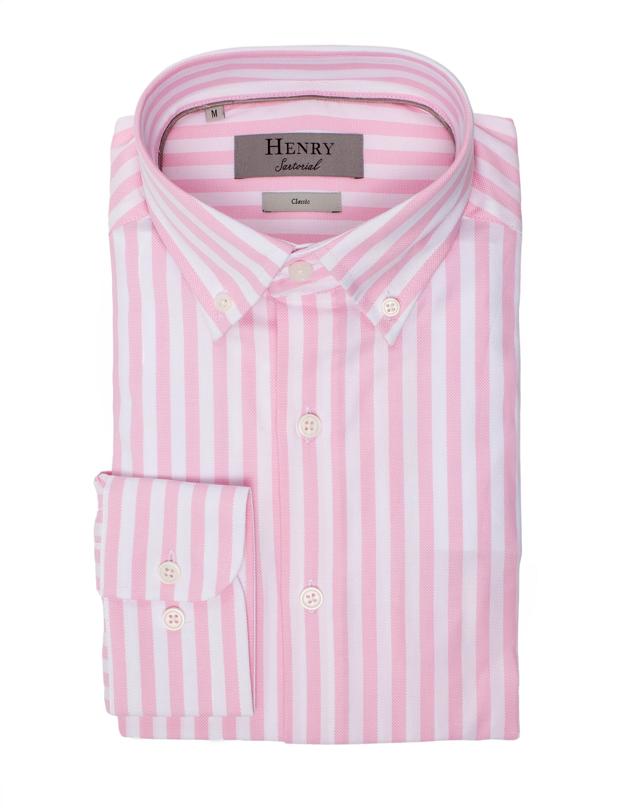 HENRY SARTIRIAL Bengal Stripe Shirt PINK/WHITE