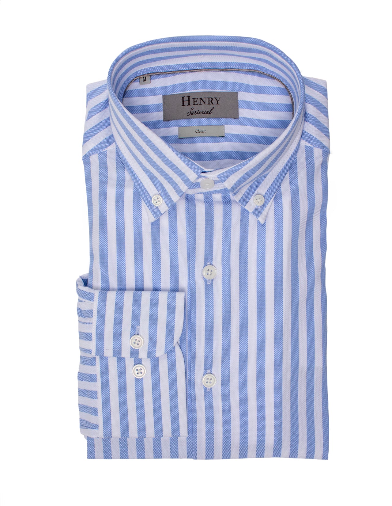 HENRY SARTORIAL Bengal Stripe Shirt BLUE/WHITE