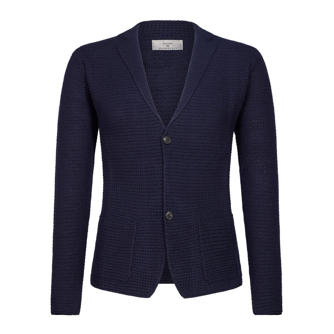MCKINNON & CO X FERRANTE Buttoned Wool Cardigan BLUE/NAVY