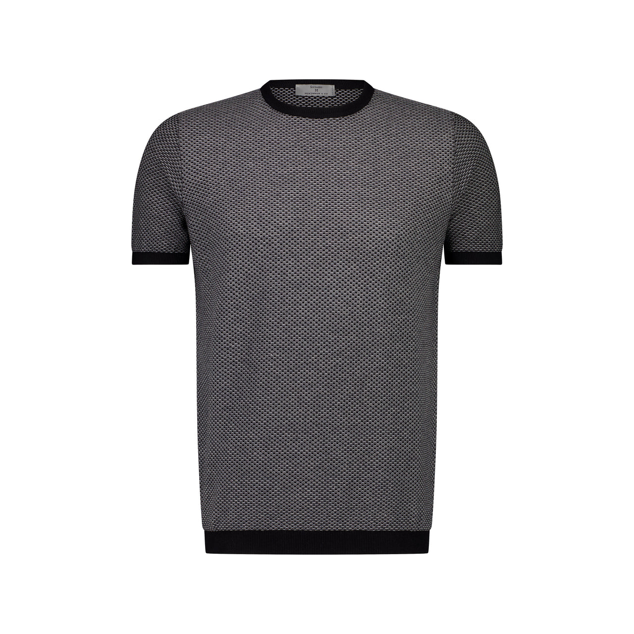 MCKINNON x FERRANTE Short Sleeve Contrast T-Shirt in BLACK