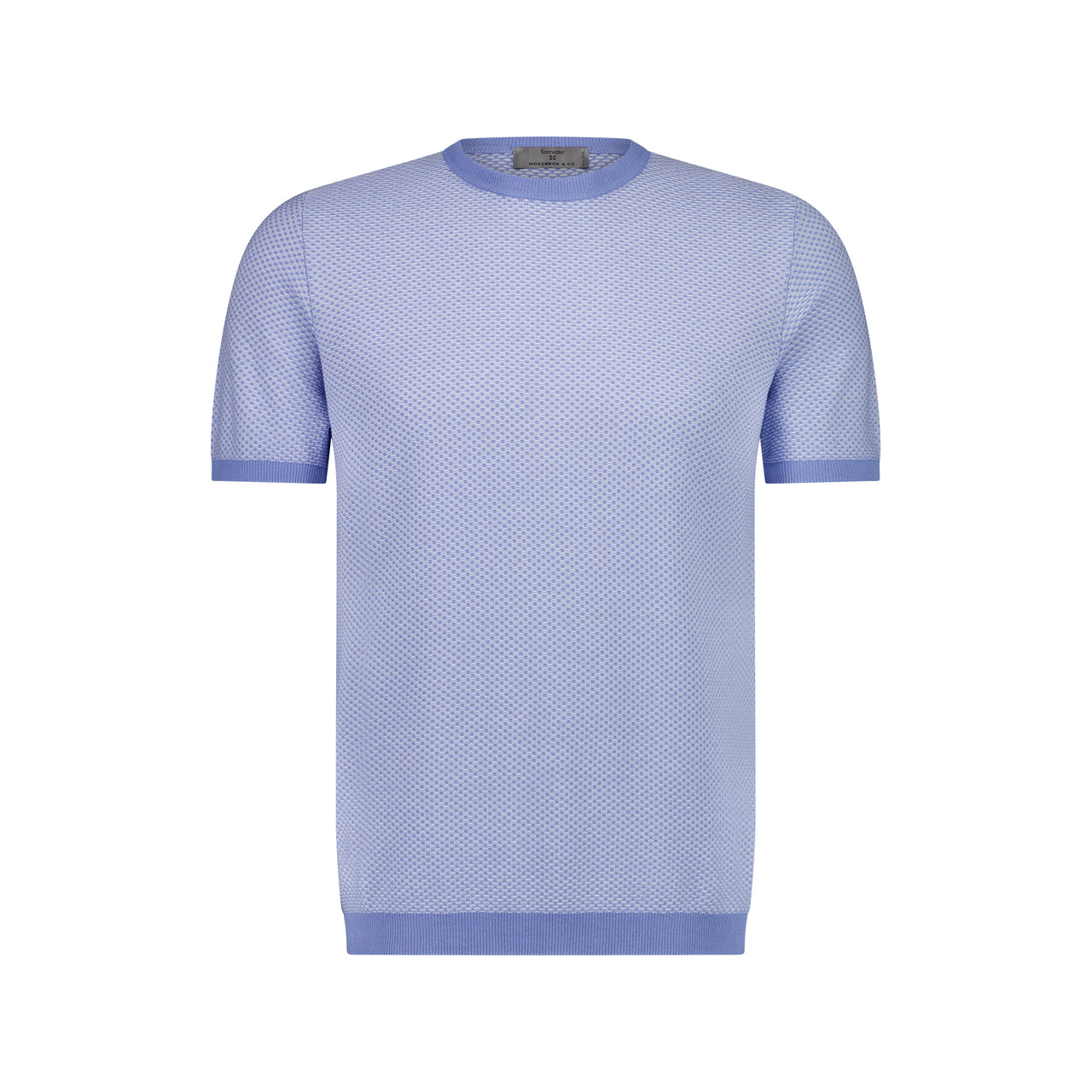 MCKINNON x FERRANTE Short Sleeve Contrast T-Shirt in SKY
