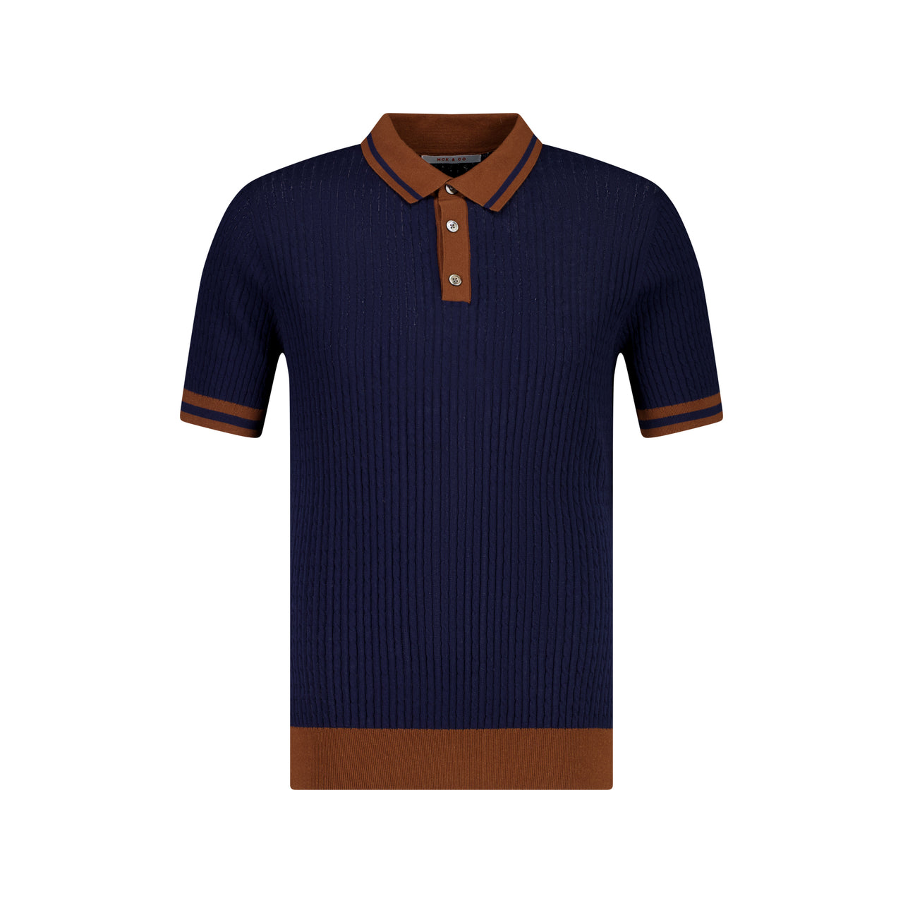 MCKINNON Buttoned Contrast Shirt NAVY/BROWN