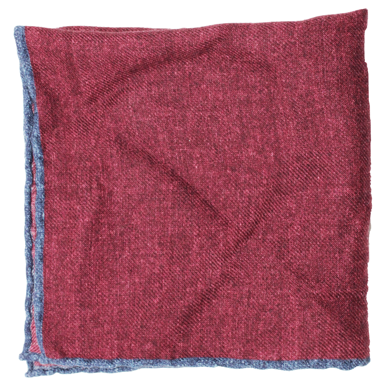 HENRY SARTORIAL X HEMLEY Wool Pocket Square MAROON