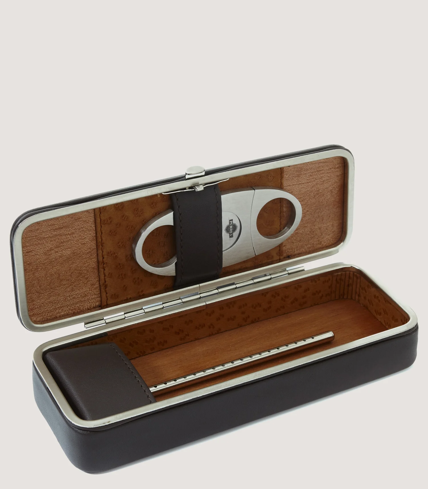 PURDEY Leather Cigar Case HAVANNA