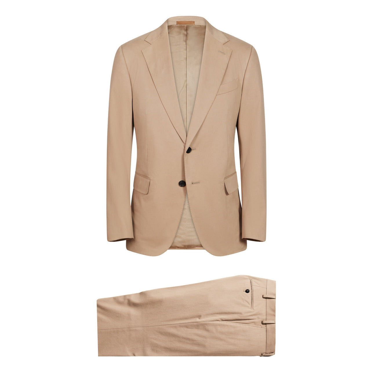 HENRY SARTORIAL X CARUSO Single Breasted 2 Button Norma Suit BEIGE REG