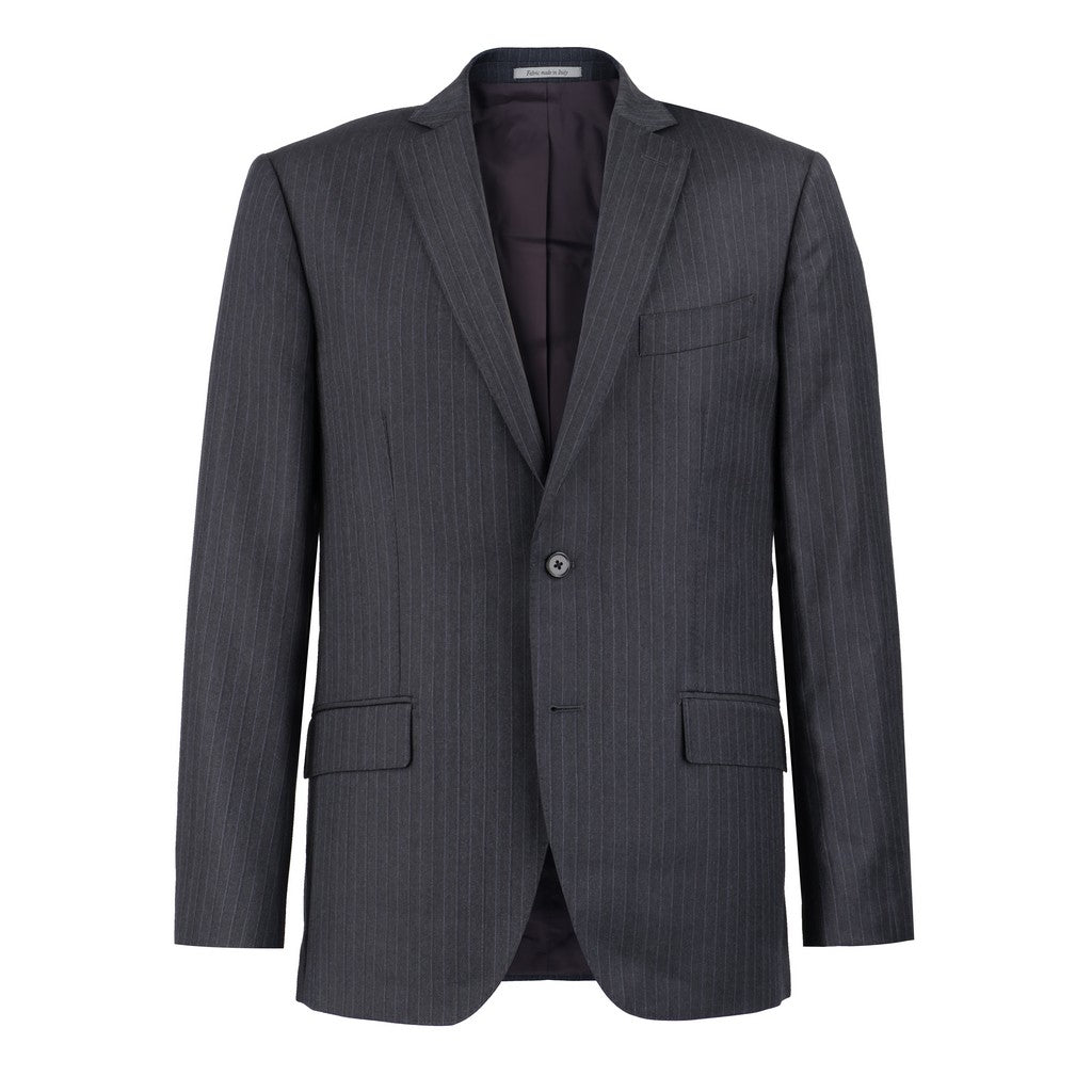 HENRY SARTORIAL VBC S110's Pinstripe Notch Lapel Suit CHARCOAL REG