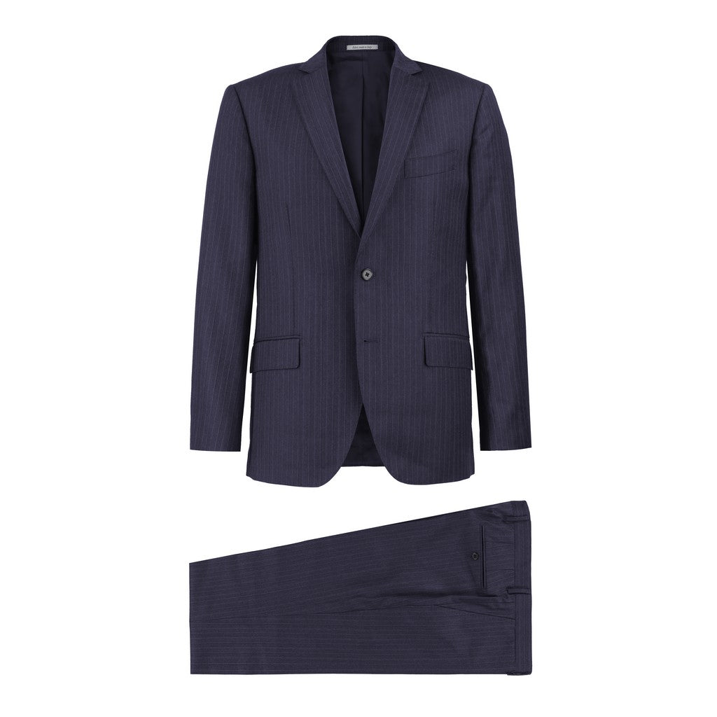 HENRY SARTORIAL VBC S110's Pinstripe Notch Lapel Suit NAVY REG