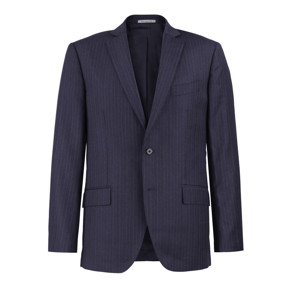 HENRY SARTORIAL VBC S110's Pinstripe Notch Lapel Suit NAVY REG