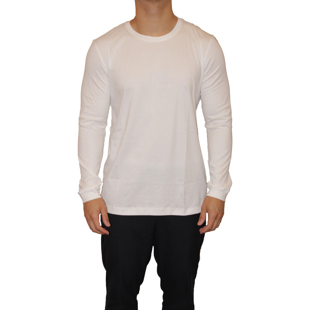 MCKINNON & CO Plain Jersey Long Sleeve T-Shirt WHITE