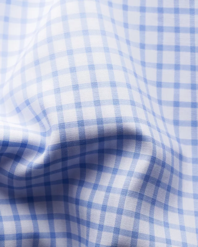 ETON Check Print Shirt SC-Contemporary Fit LIGHT BLUE