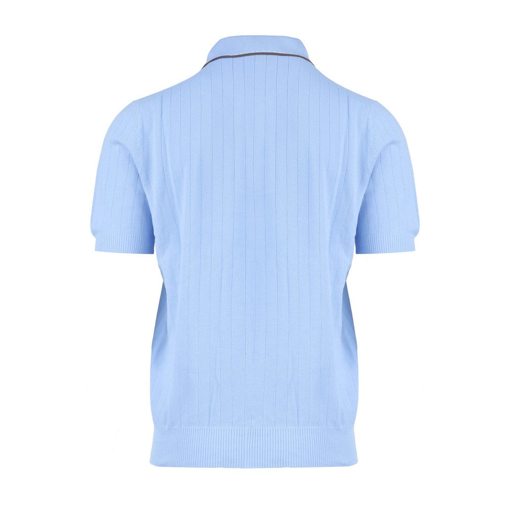 GRAN SASSO Cotton Tennis Polo SKY BLUE