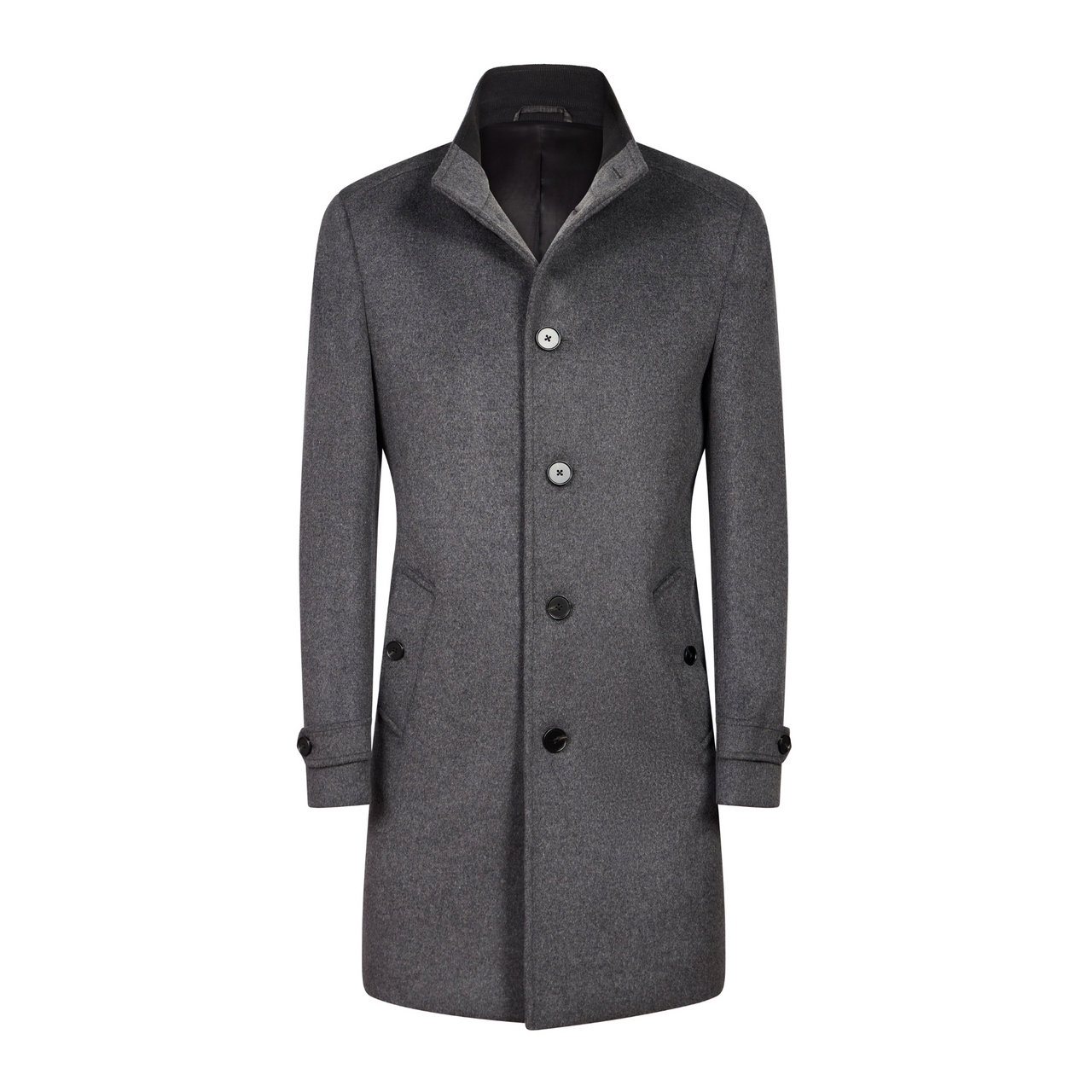HENRY SARTORIAL Wool Overcoat GREY REG