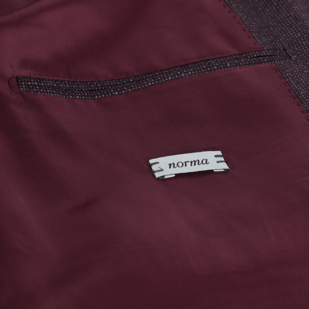 HENRY SARTORIAL X CARUSO Norma Single Breasted Notch Blazer DARK BURGUNDY REG