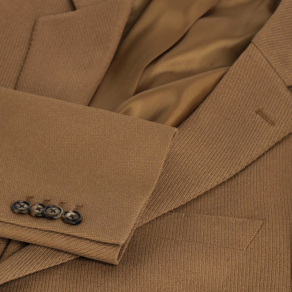 SARTORIAL EDGE Wool Casual Single Breasted Blazer CAMEL REG