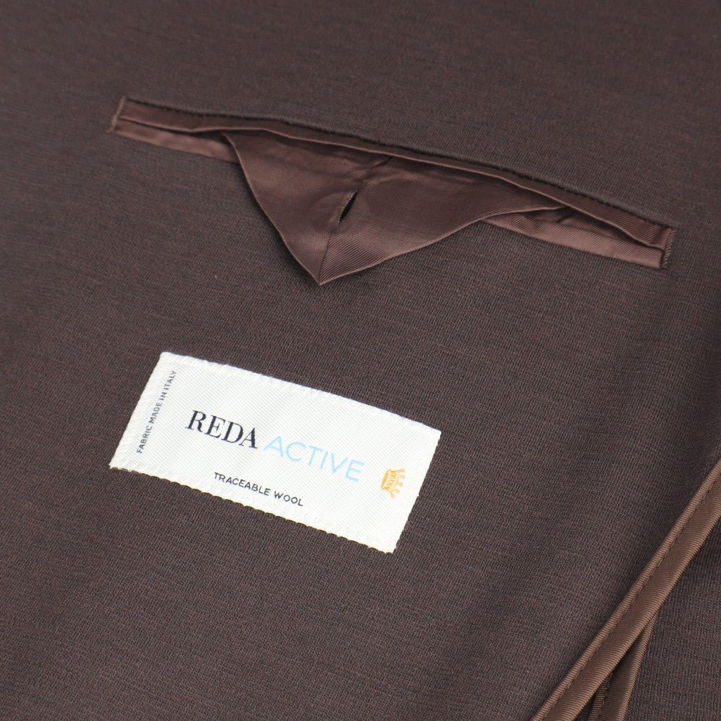 HENRY SARTORIAL Reda Active Wool Stretch Slim Fit Blazer CHOCOLATE