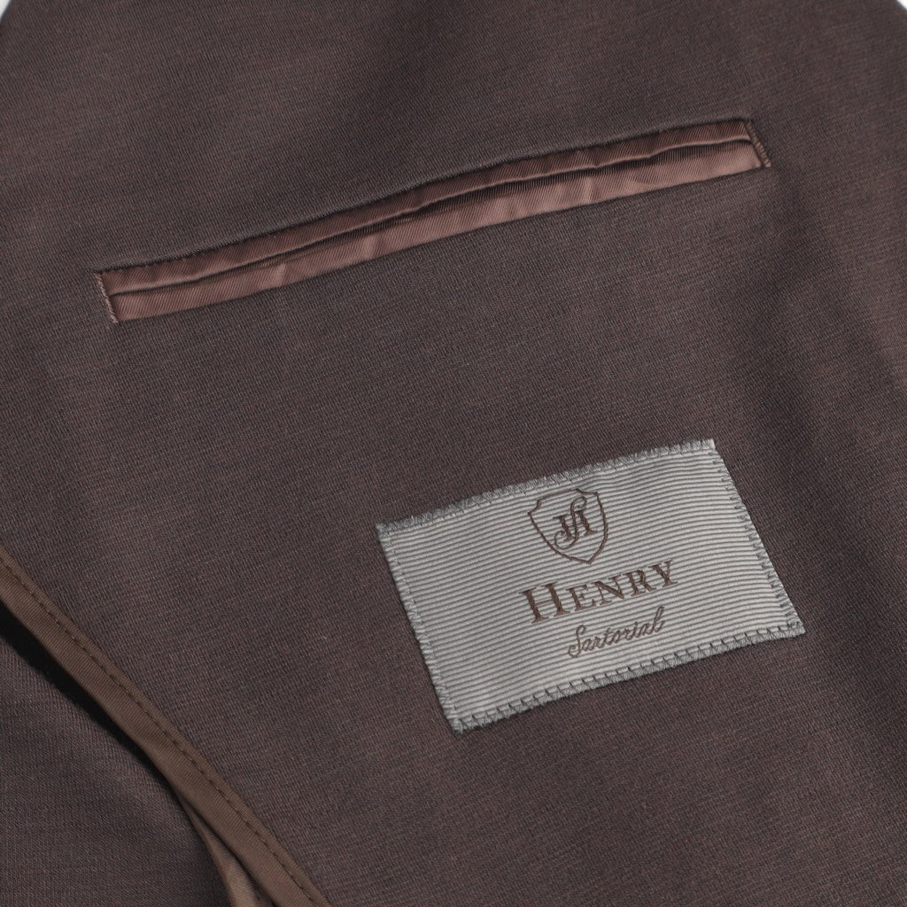 HENRY SARTORIAL Reda Active Wool Stretch Slim Fit Blazer CHOCOLATE