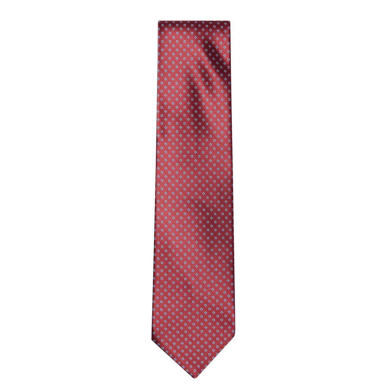 STEFANO RICCI Silk Tie RED/GREY/NAVY