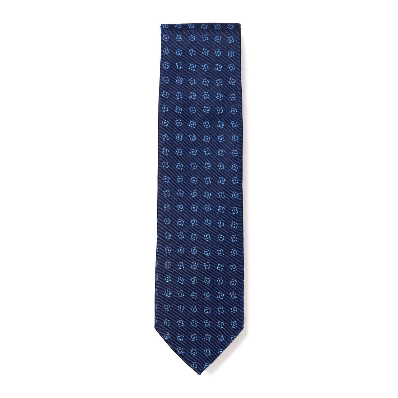 HENRY SARTORIAL X CANTINI Woven Silk Tie NAVY/BLUE