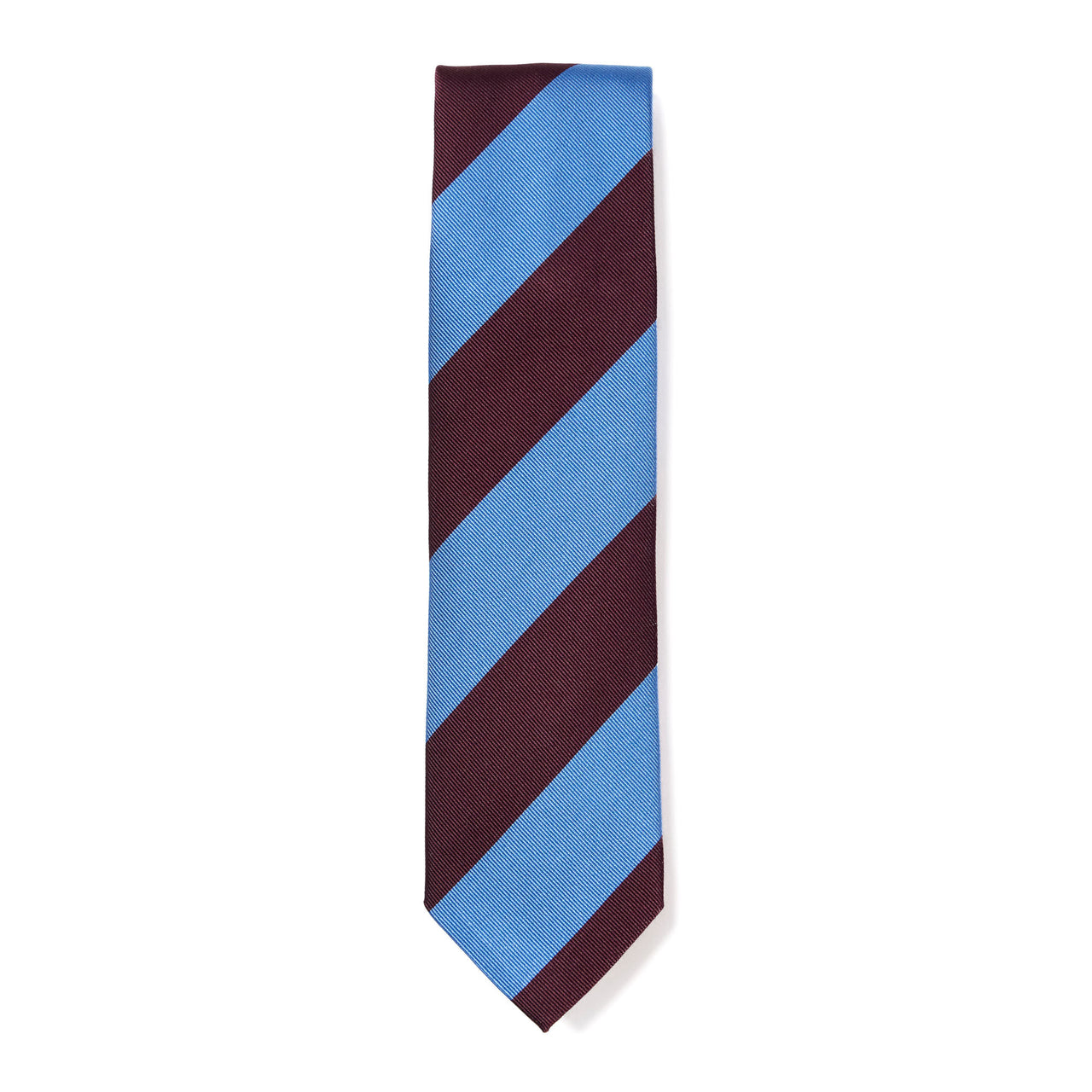 HENRY SARTORIAL X CANTINI Woven Stripe Tie MAROON/BLUE