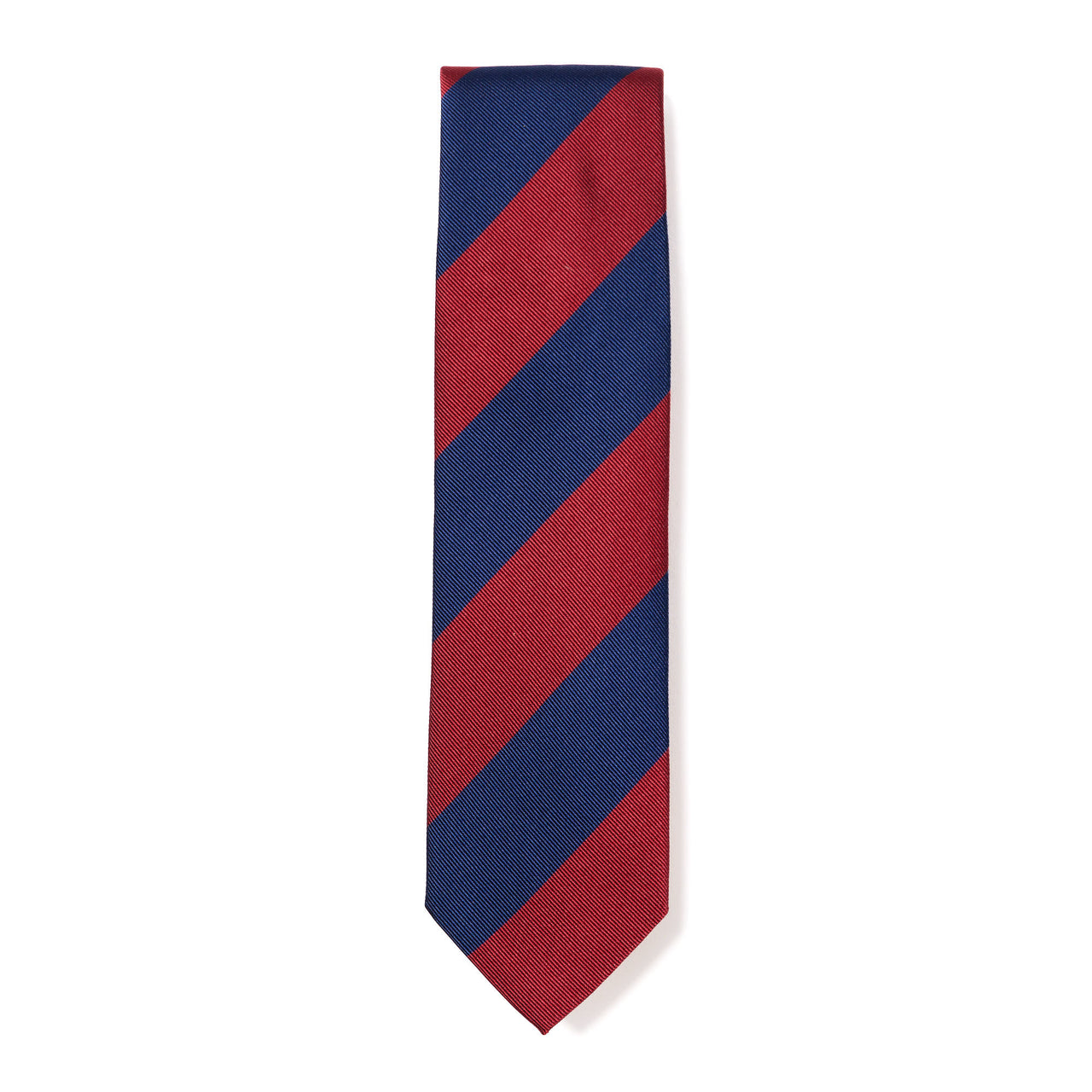HENRY SARTORIAL X CANTINI Woven Stripe Tie RED/NAVY