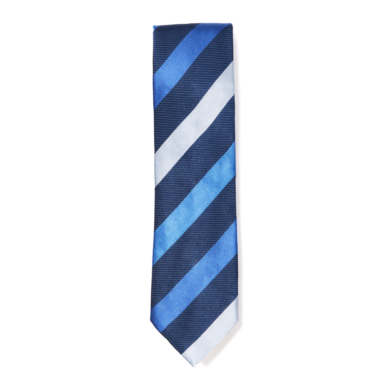 HENRY SARTORIAL X CANTINI Woven Stripe Tie BLUE MULTI