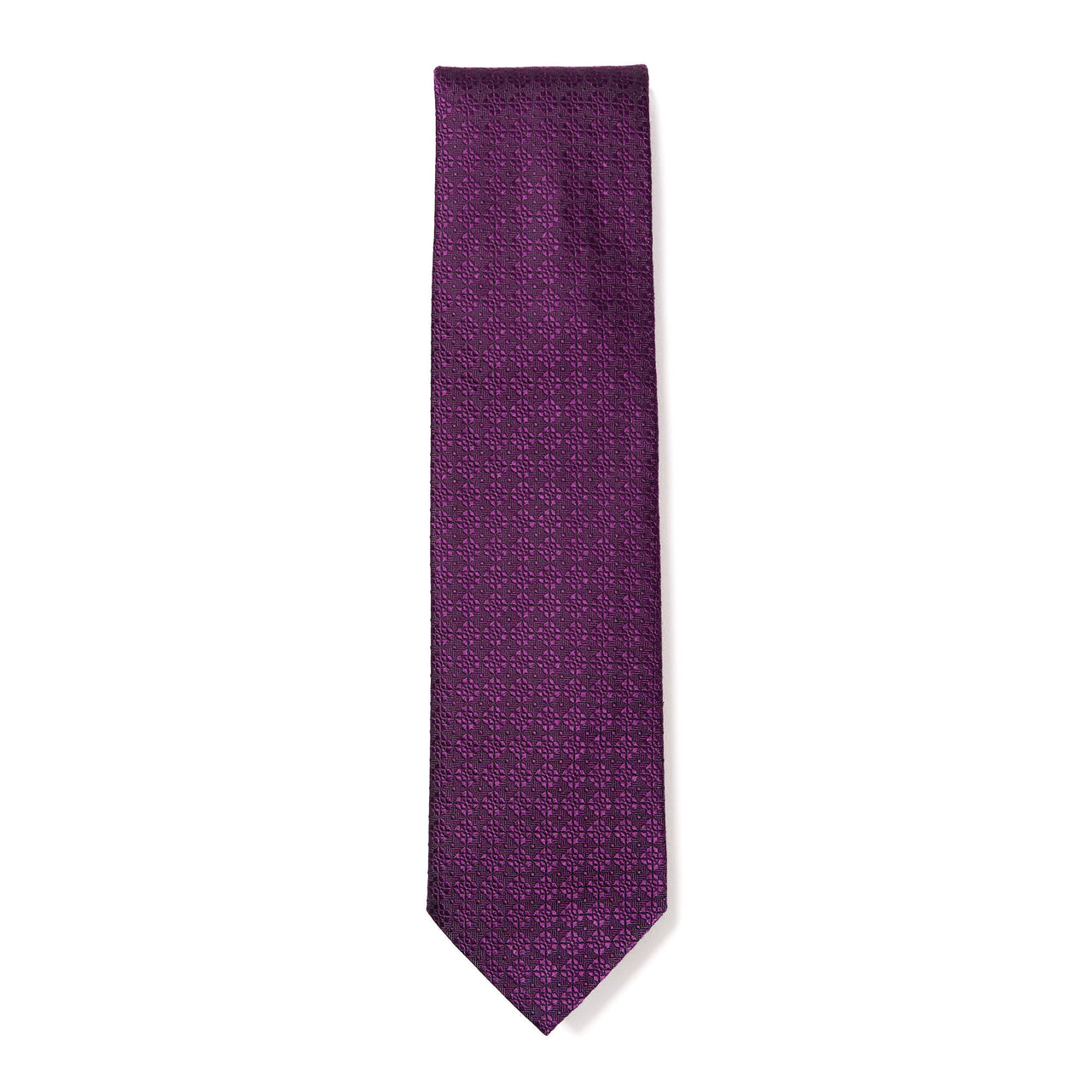 HENRY SARTORIAL X CANTINI Woven Textured Tie BURGUNDY