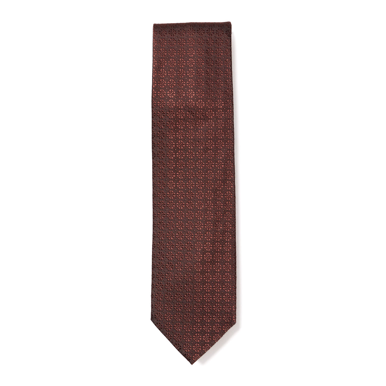 HENRY SARTORIAL X CANTINI Woven Textured Tie BROWN