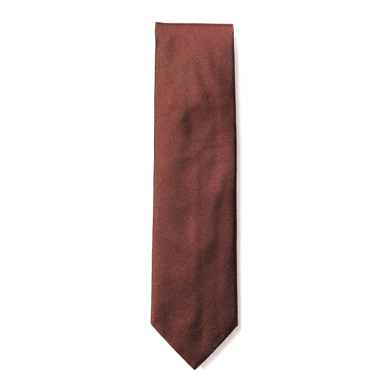 HENRY SARTORIAL X CANTINI Plain Woven Tie BROWN