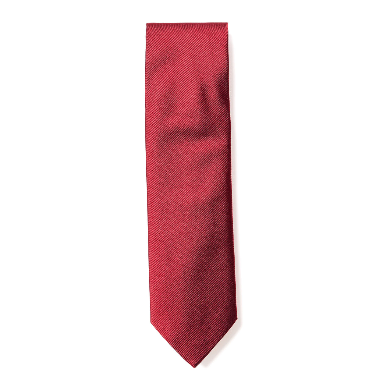 HENRY SARTORIAL X CANTINI Plain Woven Tie RED