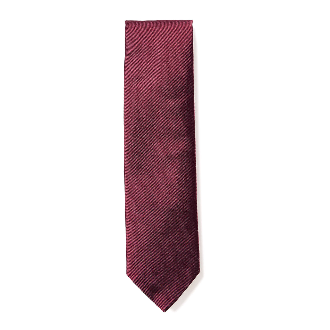 HENRY SARTORIAL X CANTINI Plain Woven Tie WINE RED