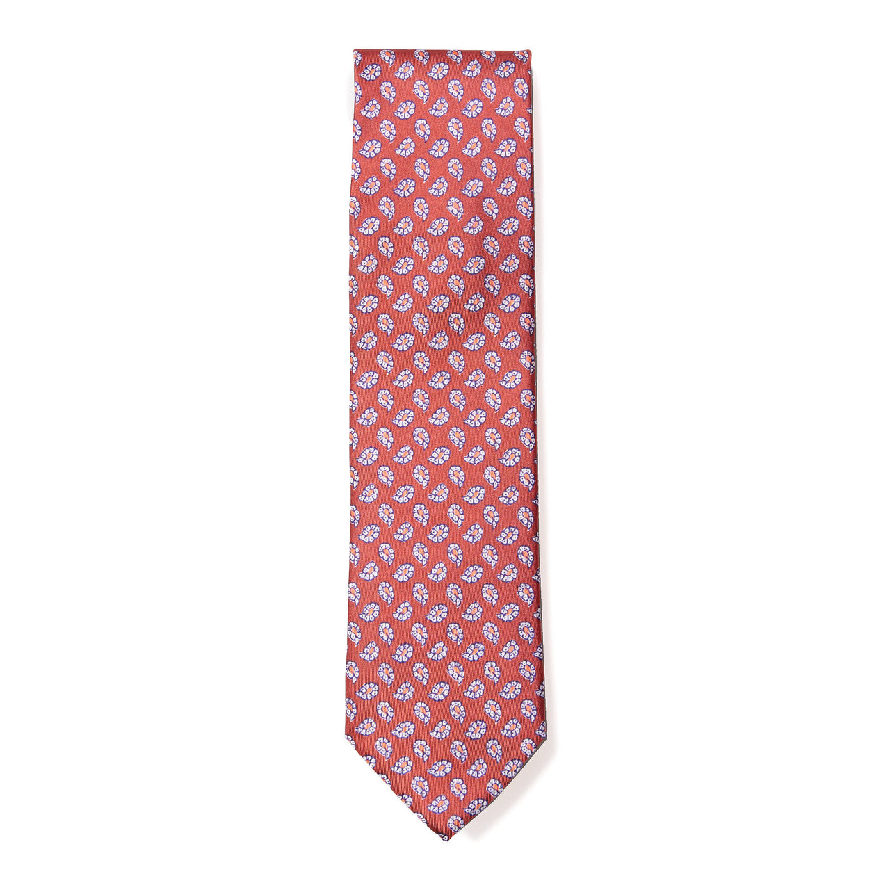 HENRY SARTORIAL X CANTINI Paisley Silk Tie RED