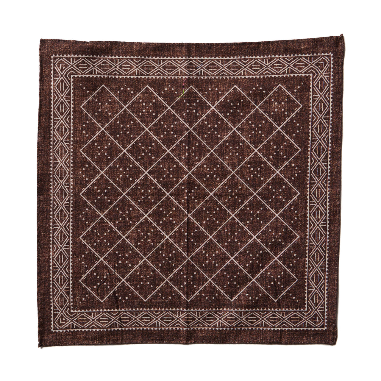HENRY SARTORIAL X CANTINI Cotton Pocket Square BROWN