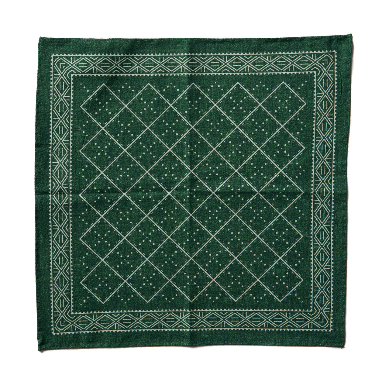 HENRY SARTORIAL X CANTINI Cotton Pocket Square GREEN