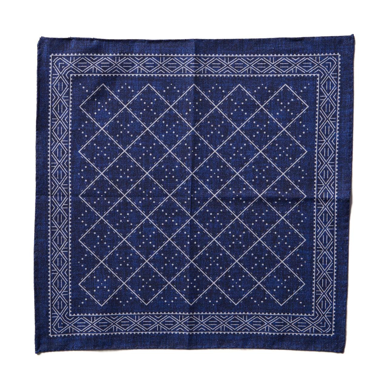 HENRY SARTORIAL X CANTINI Cotton Pocket Square NAVY